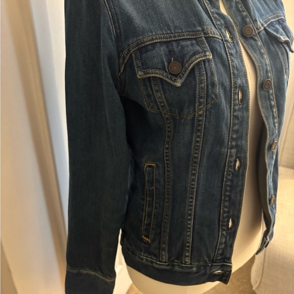 Levi Strauss Women’s Denim Jacket w/Stand Collar Jean, classic Trucker - Picture 6 of 9